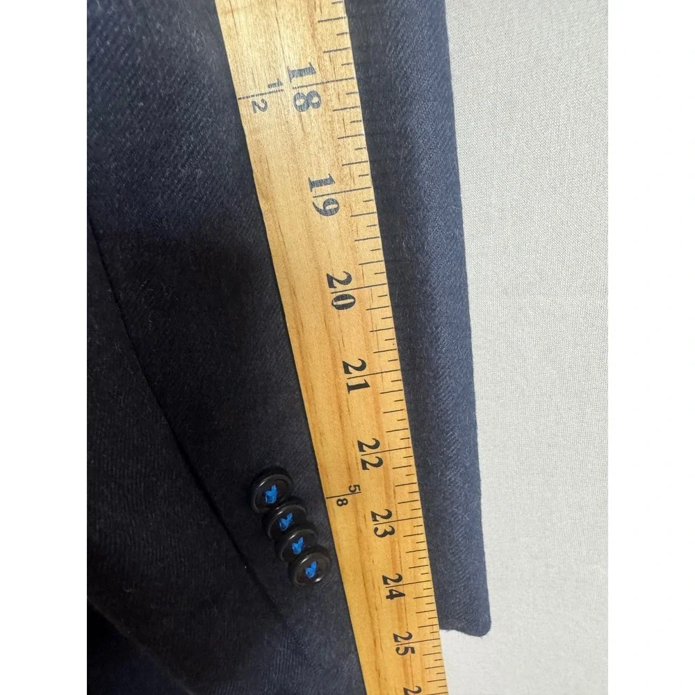 Paul Betenly Amicale Silk Cashmere Blazer Navy Blue Sport Coat Mens 42R